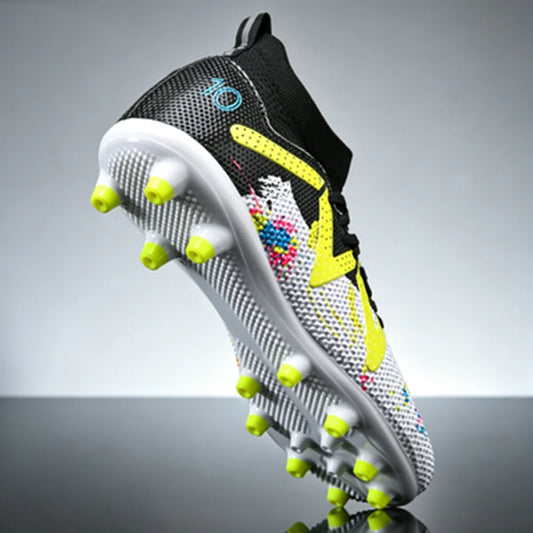 Professional Adult AG FG Soccer cleats Textured PU Surface High Friction TPU Long Stud Anti-slip Improve Ball Control For Grass