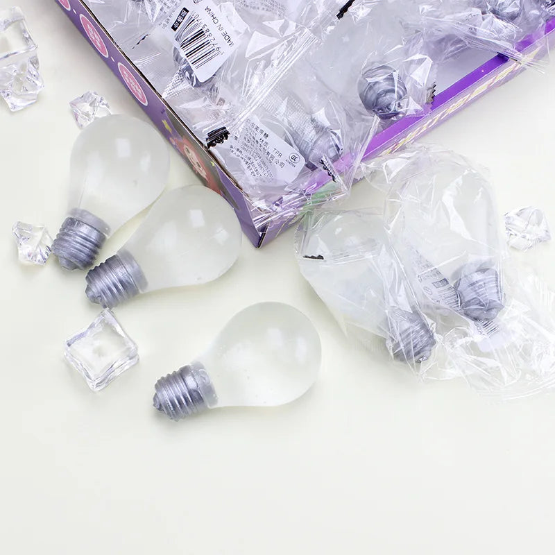 Squishy Light Bulb Maltose Luminous Squeeze Toy Slow Rebound Sensory Fidget Toy Anxiety Relief Novelty Funny Decompression Gift