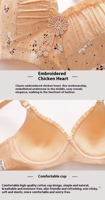 Women's Wireless Printed Comfort Bra