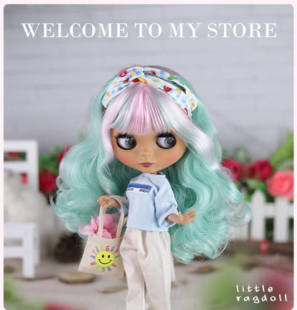 ICY DBS Blyth doll 1/6 bjd joint body doll black skin including clothes shoes casual with 30cm toy gift