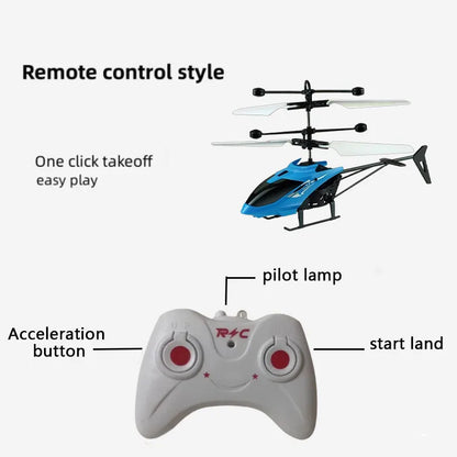 Remote Safe Fall-resistant RC Helicopters Drone Rechargeable Mini RC Drone Children Toys with Random Color Wings