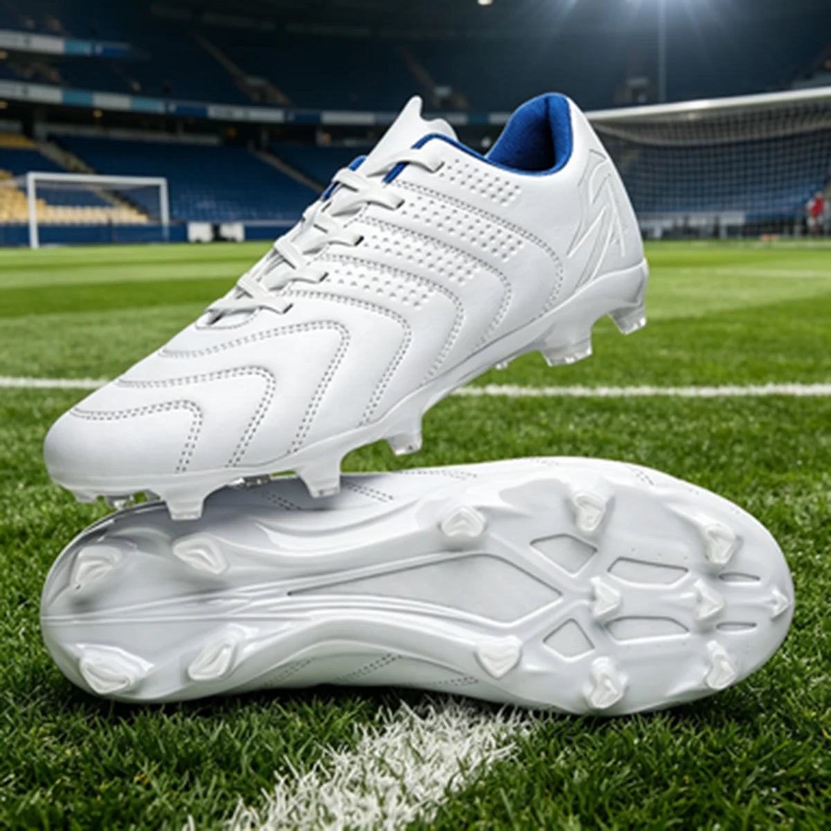 Classic Style AG FG football shoes PU Fabric Ventilated Upper TPU Wearproof Outsole Unisex Kids Outdoor Football Shoes