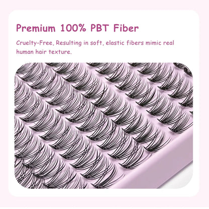 DIYDAY 20P/30P/40P/50P/60P/80P Lash Extension Cluster DIY Glue-free False Lash Clusters home DIY beauty tool eyelash
