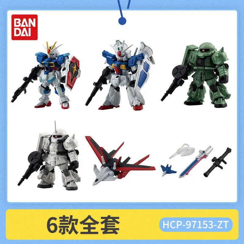 Bandai Gashapon Mobile Suit Ensemble (MSE) Gundam RX-78-2 Strike Hi-Nu Wing Astray ZZ Barbatos Assemble Model Kit Toy