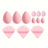 12-Piece All-Purpose Makeup Sponge Set, Made of 3 Loose Powder Puffs, 3 Mini Air Cushion Puffs, 3 Beauty Eggs and 3 Mini Beauty