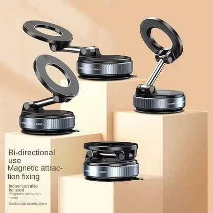 Vacuum Magnet Bracket Upgraded Version Multi-angles Adjustment Strong Magnetic Suck Design Foldable Car Navigation Phone Holder