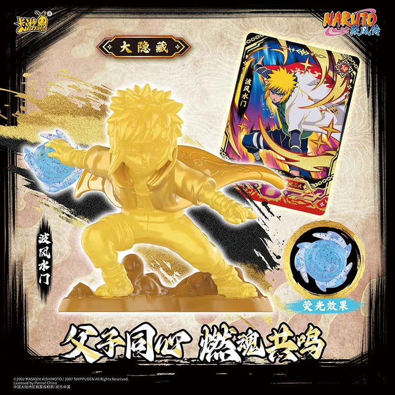 KAYOU NARUTO Mini Doll Rubber Figures Blind box Series Chakra Mode Sasuke Gaara Kurama Shikamaru Model Toy