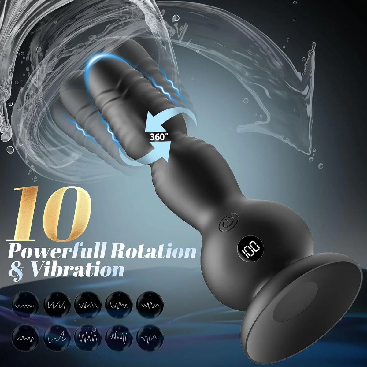Remote-Control Rotating Anal Massager
