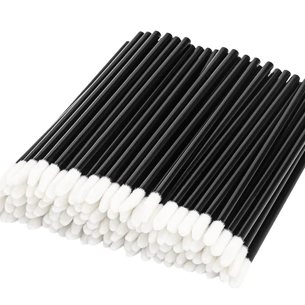 100PCS Lip Brushes Makeup Brush Eyelashes Extension Applicator Lipstick Wands Set For Woman Cosmetic Colourful Make Up Tools