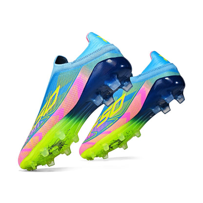 Ultra Light AG FG Football Shoes Sweat-proof PU Fabric Wear-resistant TPU Sole Snug Fit Unisex Natural Grass Practice Sneakers