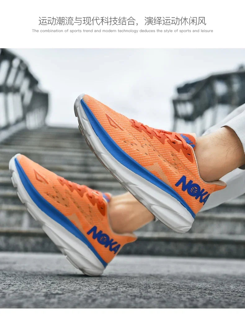 Men's Running Shoes Luxury Shoes Trainer Race Jogging Cushioning Outdoor Breathable Couple Non-Slip Sneakers Mesh Off-road Shoes