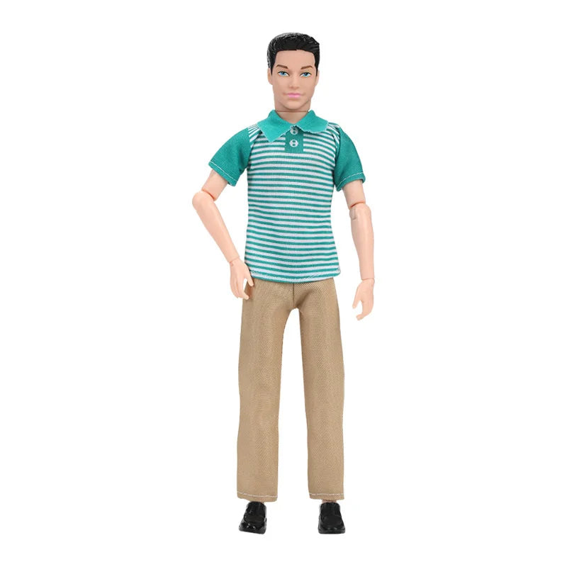 30cm Fashion Ken Doll Full Set 1/6 Multi Jonts Movable Boyfriend with Clothes Suit Children Dress Up Toys