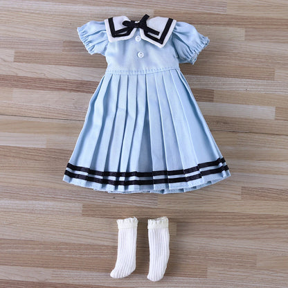 ICY DBS Blyth Doll Pleated Skirt Leather Jacket Hat Set Anime Girl jiontBody 1/6 BJD