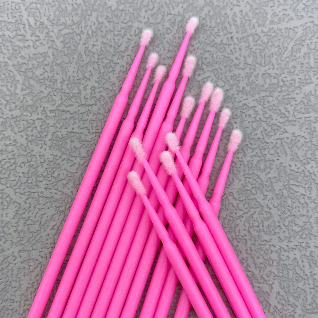 100/500pcs Eyelash Cleaning Brush Lash Extension Micro Cotton Swab Individual Eyelashes Microbrush Beauty Makeup Clean Remover