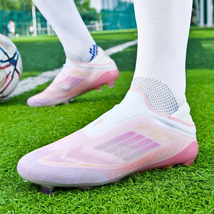New Men Soccer Shoes Match Football Boots Sport Boys Adult Long Spikes Training Outdoor Cleats Breathable Non Slip Comfortable