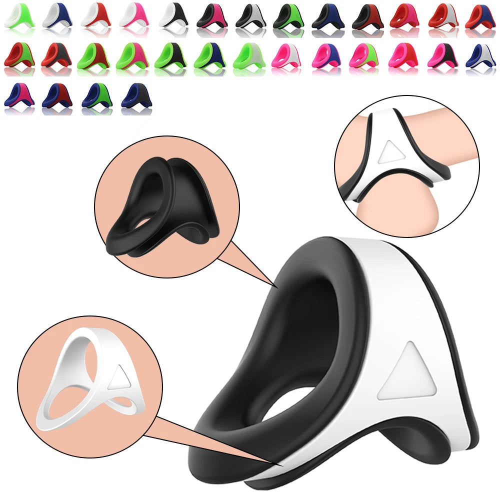Cock Penis Ring Reusable Delay Ejaculation Stronger Erection Sex Toys Adult Supplies Linen Nozzle Ring Cock Sex Toys For Men