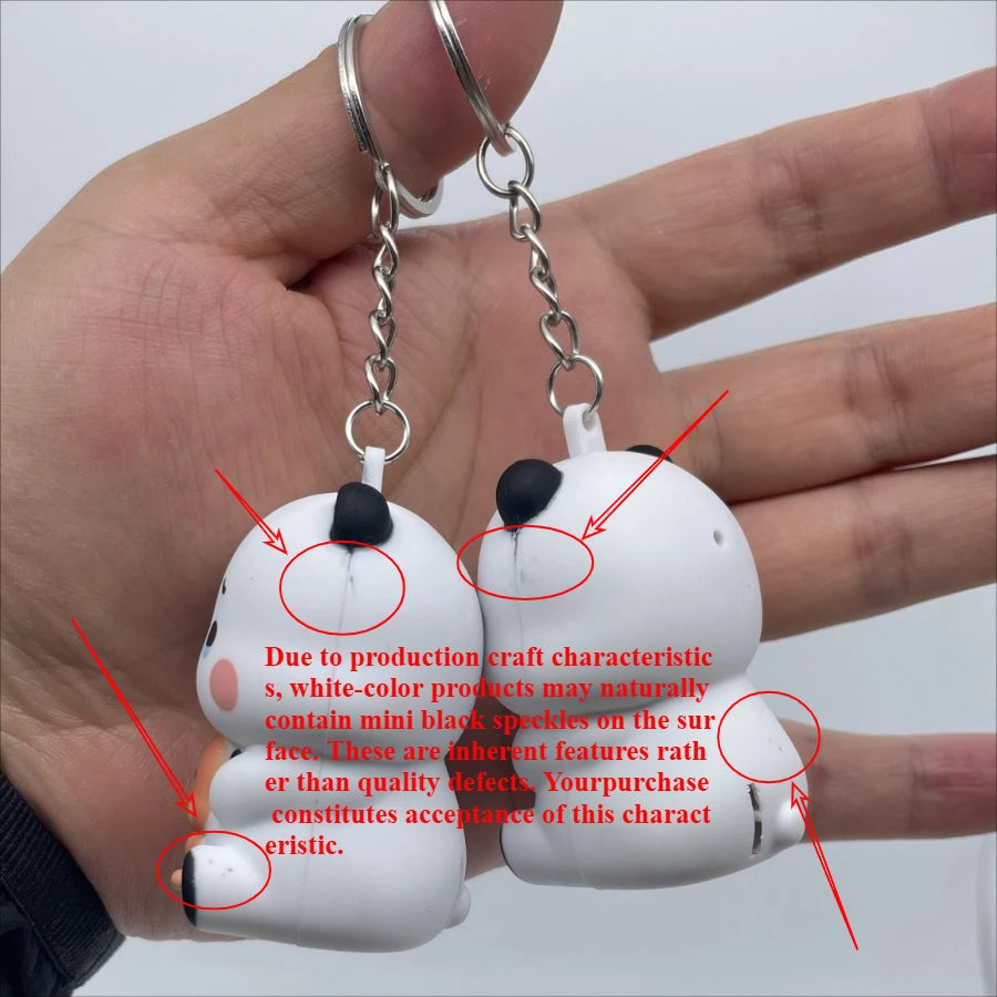 Bubu Dudu Say I Love You Voice Toys Keychain Yier Panda Bear Glowing Anime Figures Phone Ornament Bag Decoration Couple Gifts