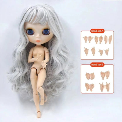 ICY DBS Blyth doll White Skin Glossy face Matte face Joint body with hand set A&B 1/6 bjd suitable diy makeup Special price