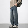 Spring Autumn New Men's Straight Vintage Fit Jeans Casual Trousers High Quality Male Korean Fashion Baggy Wide Leg Denim Pants