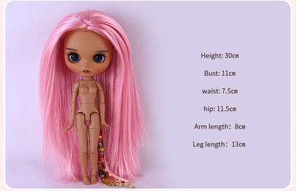ICY DBS Blyth 1/6 Doll Set tan Skin Long Eyelashes Sleepy Eyes BJD Doll Set SD