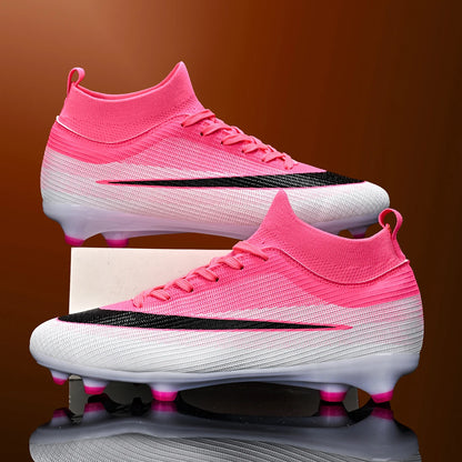 Men AG FG Football Cleats Soft PU Upper Reinforced Stud Structure For Adult Outdoor Lawn Football Match And Training