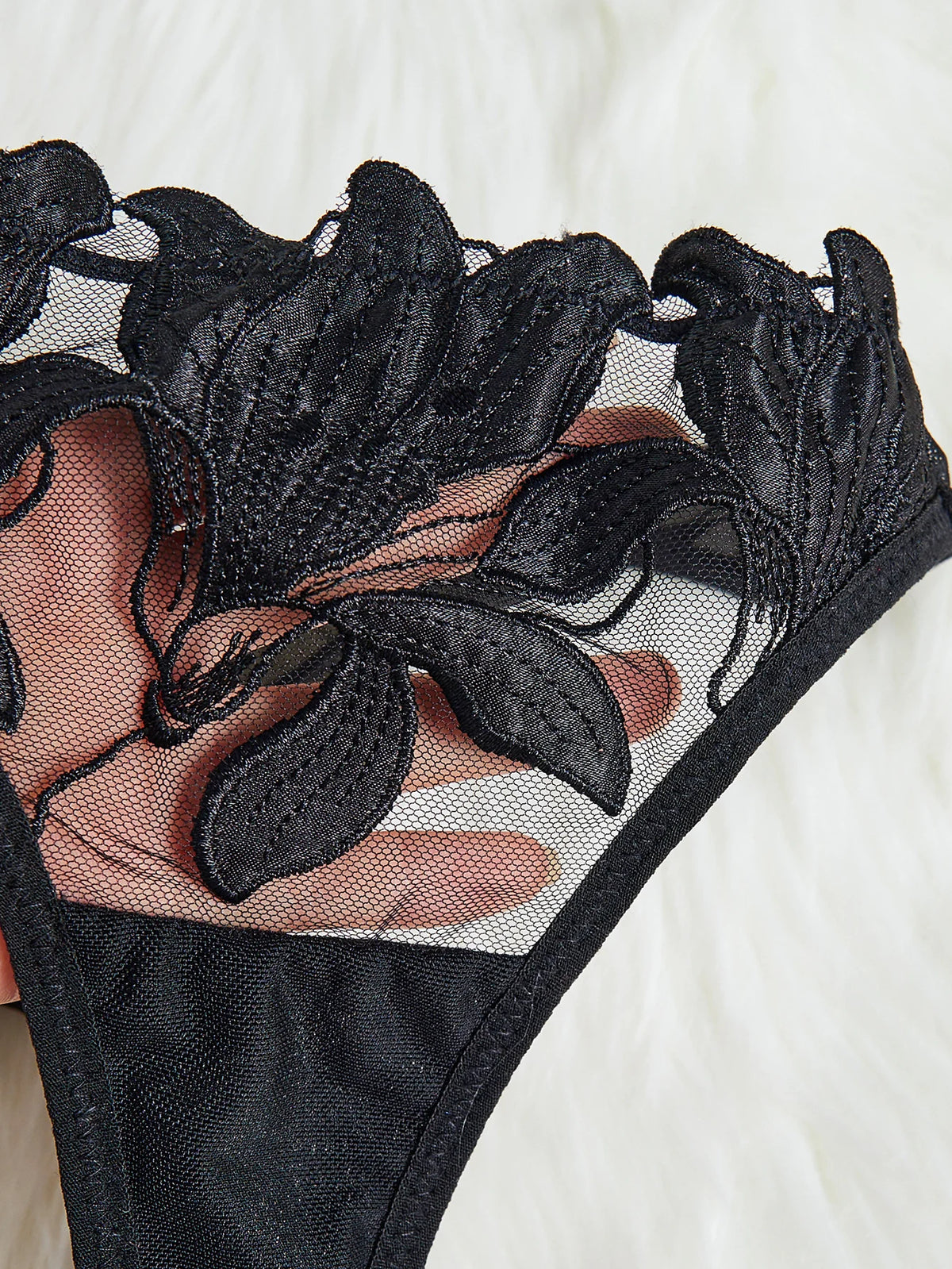 Women's Floral Lace Bra & Brief Set