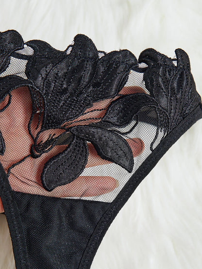 Women's Floral Lace Bra & Brief Set