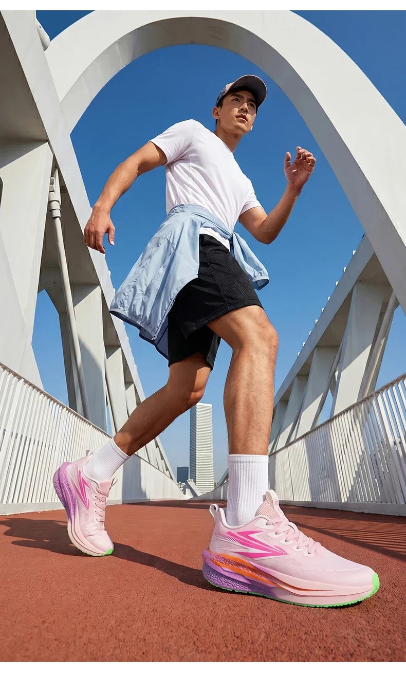 Men's Running Shoes Jogging Cushioning Mesh Outdoor Couple Trainer Race Breathable Sneakers Non-Slip Carbon Board Off-road Shoes