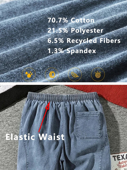 Spring Summer Black Blue Cargo Jeans Men Streetwear Denim Jogger Pants Men Baggy Harem Jean Trousers Plus Size