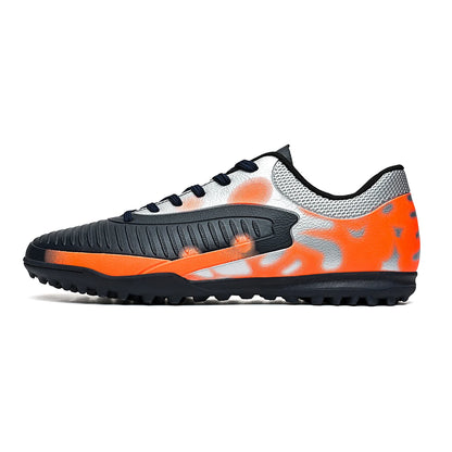Professional Training TF Soccer Shoes for Men Women Kids PU+Fabric Breathable Wear-Resistant Rubber Sole