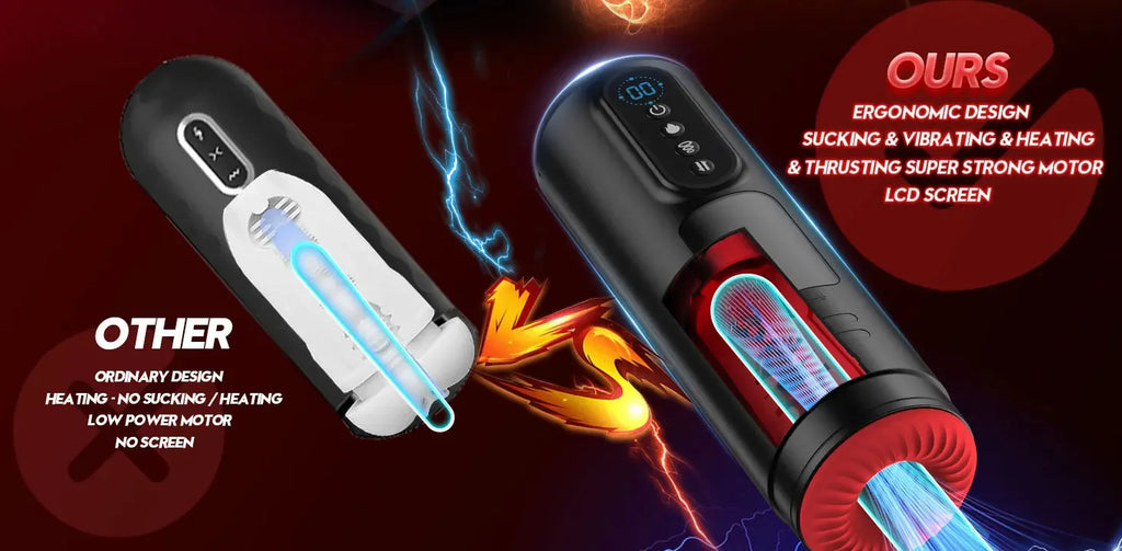 Automatic Sucking Male Masturbator Heating Thrusting Vibrators LCD Display Pocket Pussy Stroker Blowiob Adult Sex Toys for Men