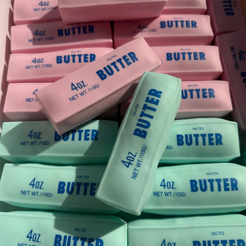 Butter Stick Squishy Stress Ball Fidget Toy Crunchy Squeeze Toy Round Blocks Filled ASMR Anti Stress Release Hand Relax Gift Toy