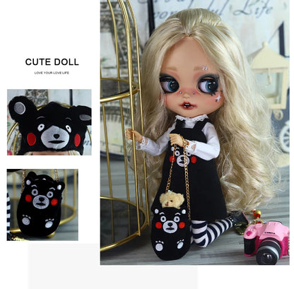 ICY DBS Blyth 1/6 Doll Hand Painted Set Tan Skin Long Eyelash Sleeping Doll Set SD