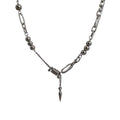 Punk Irregular Pearl Beaded Necklace for Men Women Kpop Imitated Pearl Choker Chain Necklace Pendant Unisex Collar