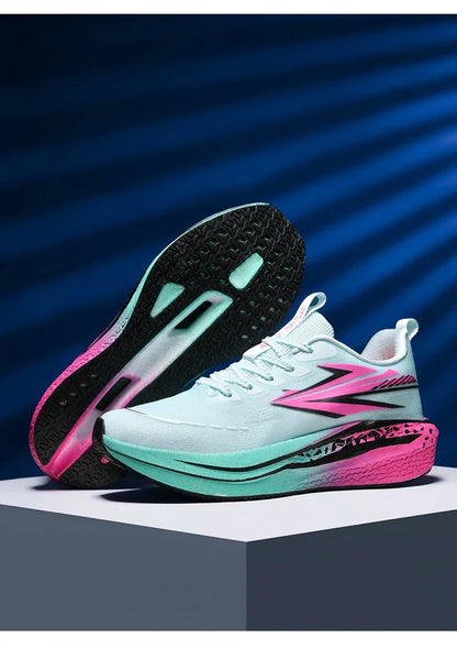 Men's Running Shoes Jogging Cushioning Mesh Outdoor Couple Trainer Race Breathable Sneakers Non-Slip Carbon Board Off-road Shoes
