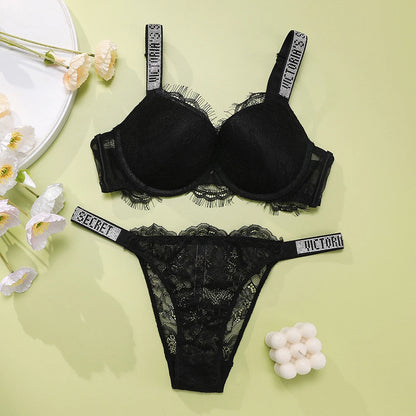 Women's Padded Lace Bra & Panty Set