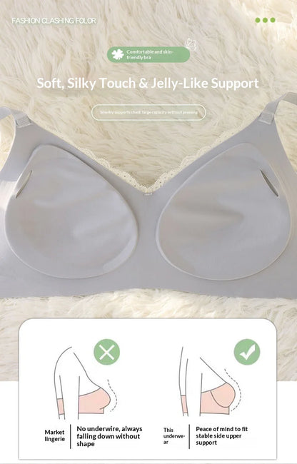 Women's Floral Lace Wireless Bra Set