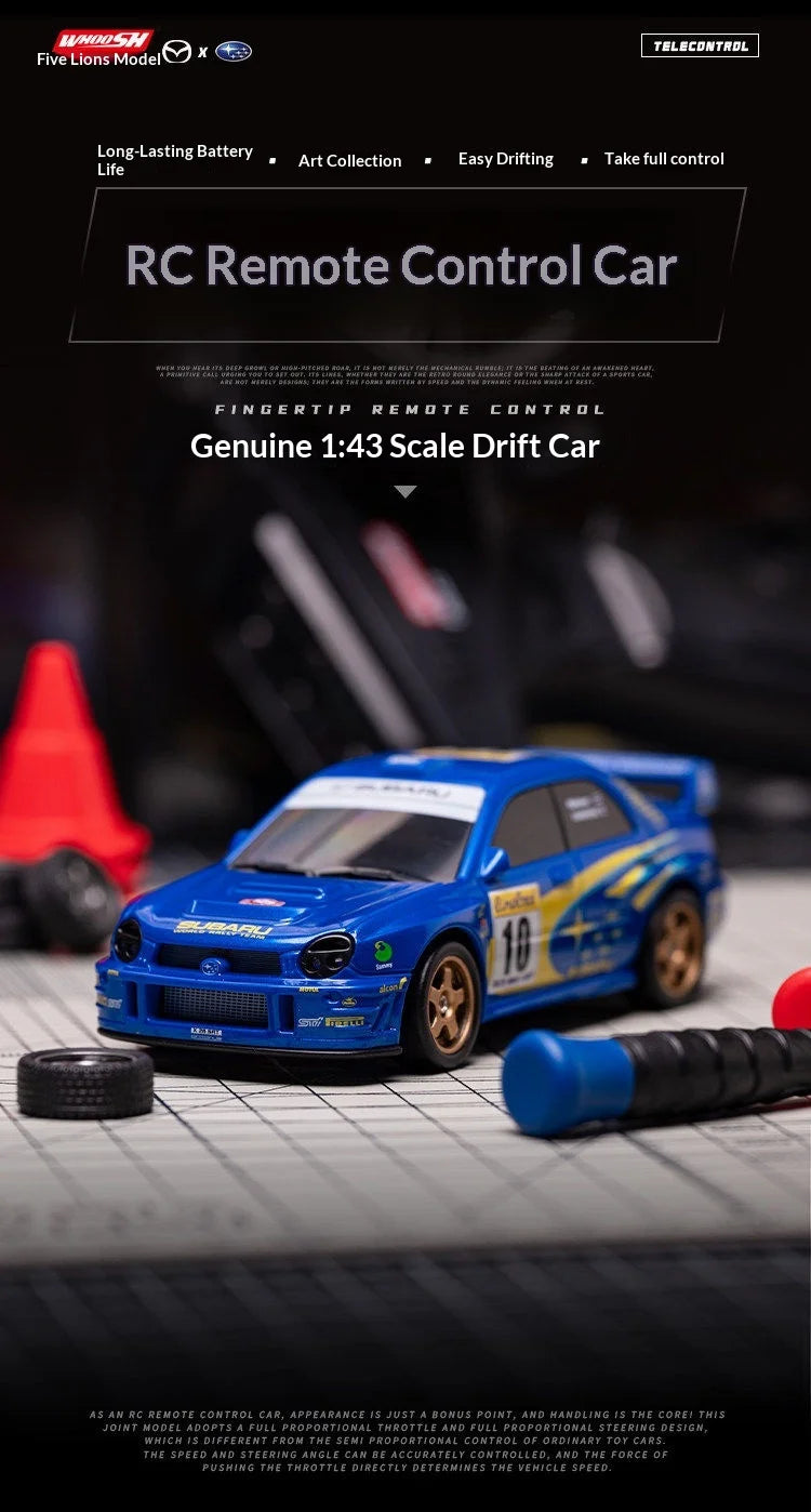 1:43 Mini RC Drift Car 2.4G High Speed Remote Control Racing Car Model Desktop Toy For Boys