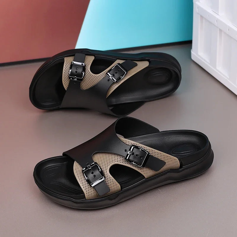 Summer Men Casual Sandals Outdoor Climbing Classic Roman Leather Beach Comfortable Trekking Hiking Fishing Fashion Slippers