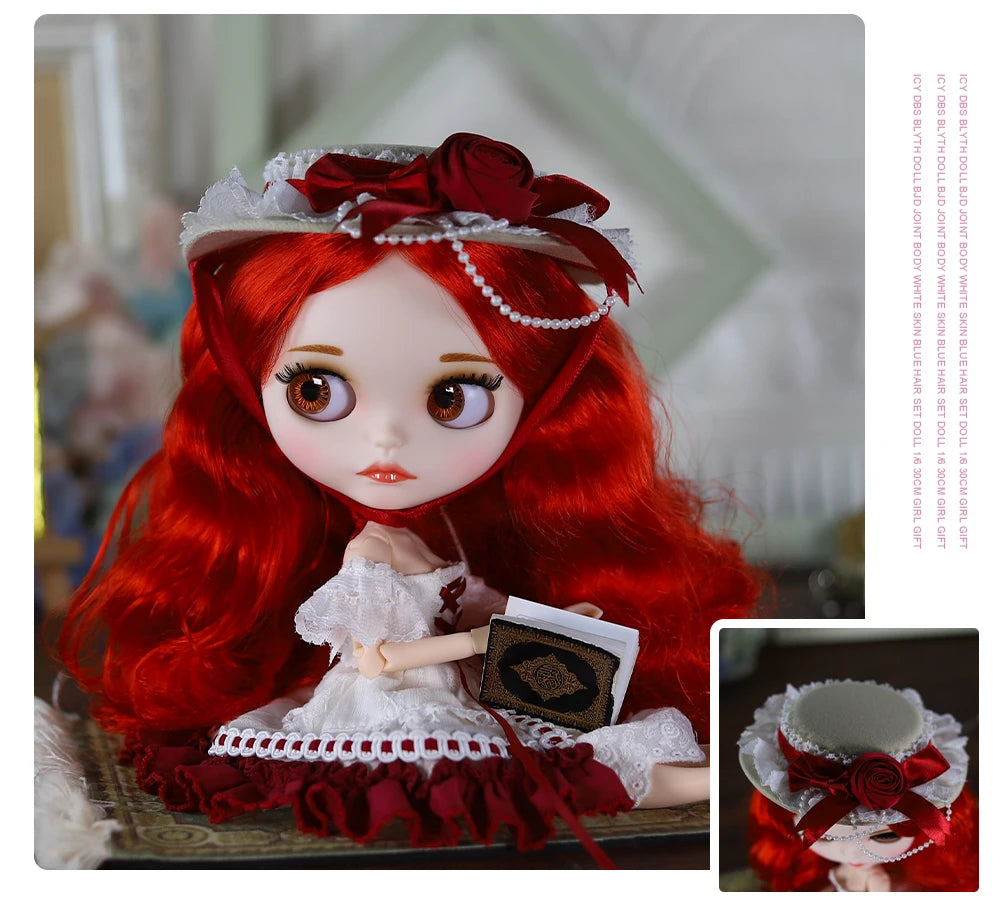 ICY DBS Blyth doll White Skin Glossy face Matte face Joint body with hand set A&B 1/6 bjd suitable diy makeup Special price
