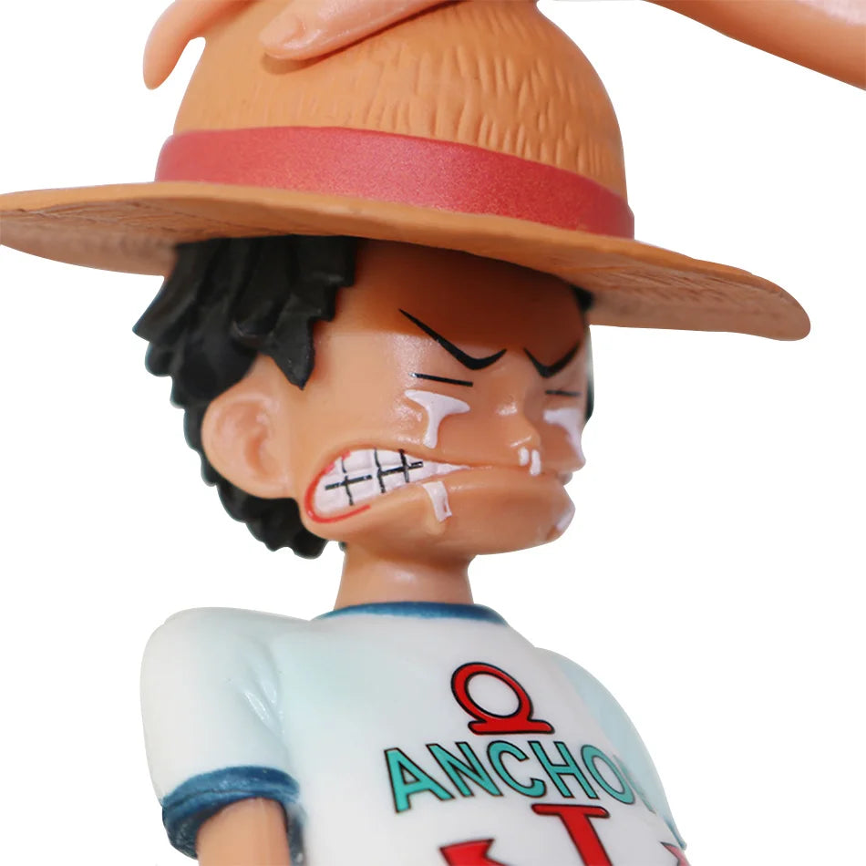 18cm One Piece Anime Figure Four Emperors Shanks Straw Hat Luffy Action Figure One Piece Sabo Ace Sanji Roronoa Zoro Figurine