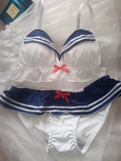 Women's Wireless Triangle-Cup Bra Set