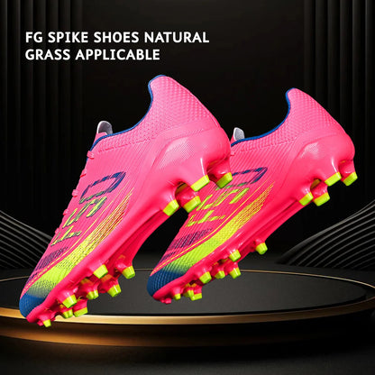 Ultra Light AG FG Football Shoes Sweat-proof PU Fabric Wear-resistant TPU Sole Snug Fit Unisex Natural Grass Practice Sneakers