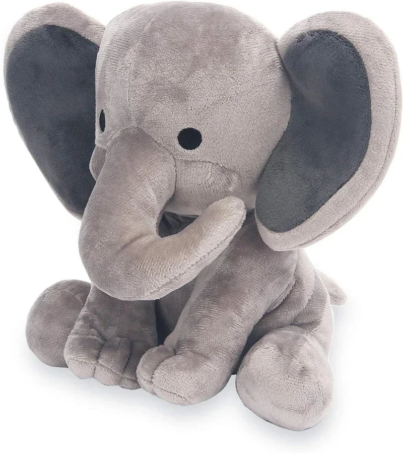 25cm Gray Elephant Stuffed Plush Toys Kawaii Animals Soft Sleeping Stuffed Pillow Doll Plushie for Baby Room Decorative Gifts