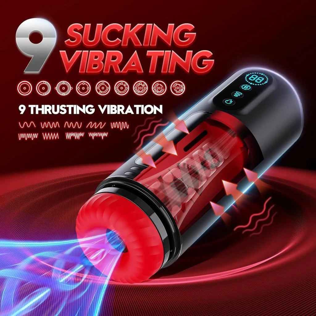 Male Masturbator Penis Pump - Automatic Men's Sex Toys with Sucking & Vibration Mode Stroker Pocket Pussy Hands Free Sex Machine