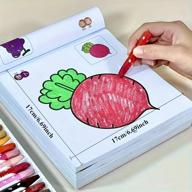160-Page Coloring & Drawing Book with Animal & Nature Themes Non-Toxic Safe Paper Blue Cover Art Supplies Creative Birthday Gift