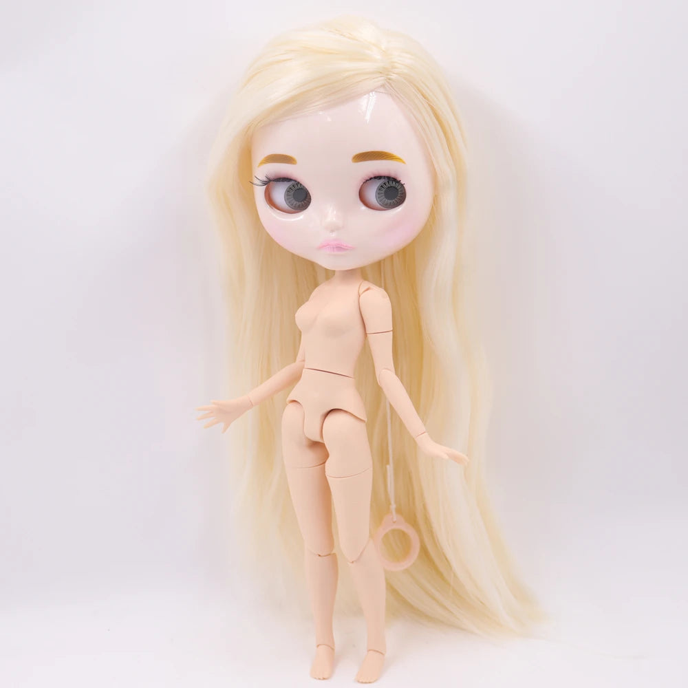 ICY DBS Blyth Doll Carved Lips Face White Skin Joint Body 1/6 BJD Special Price OB24 Toy Gift