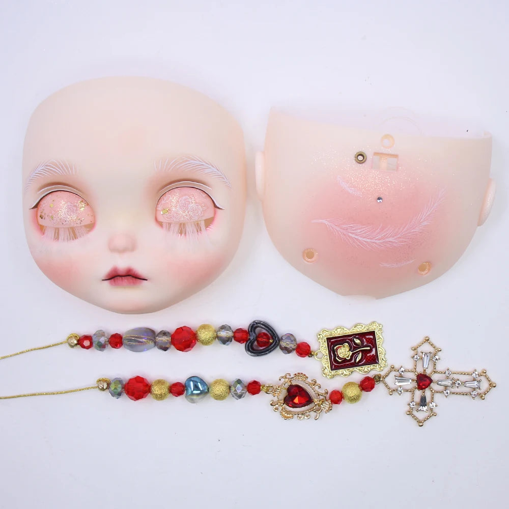 ICY DBS Blyth Baby Face DIY Matte Face Hand Painted Makeup Backplate and Screws