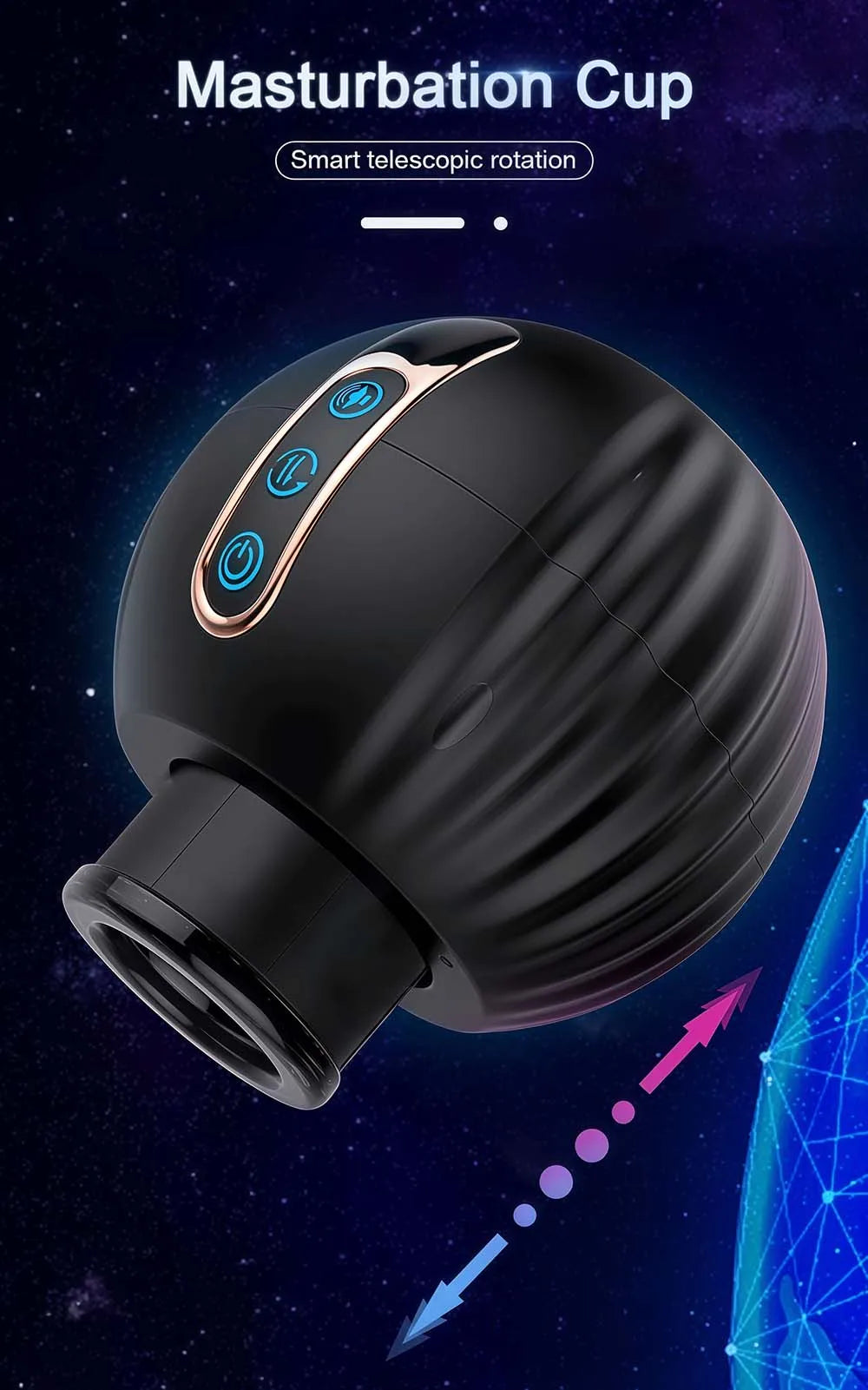 Automatic Male Masturbator Telescopic Rotation Vagina Masturbation Adults Sex Toys for Men Piston Open-ended Mastubators Cup