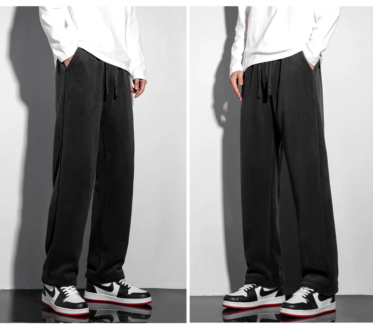 Fleece-Lined Drawstring Sweatpants
